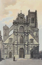 Auxerre, Kirche Saint-Pierre, Fassade W