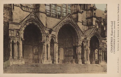 Chartres, Eure-et-Loir, Kathedrale, Gesamtansicht des Portals