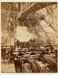 Ausrüstung zum Betrieb des Aufzugsystems am Eiffelturm, ca. 1888
