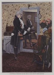 Die französische Opernsängerin Marguerite Ugalde in ihrer Garderobe