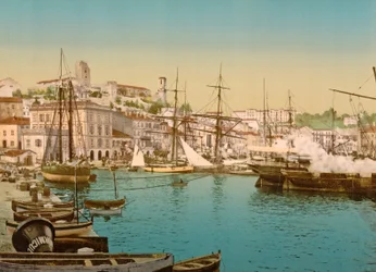Allgemeiner Blick auf den Hafen von Cannes