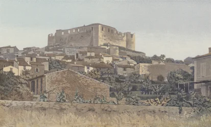 Greoulx, Ruinen der befestigten Templerburg, Südwestseite