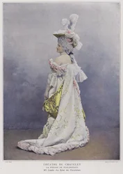 Mademoiselle Cazalis als la Reine des Porcelaines in La Poudre de Perlinpinpin