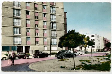 Pariser Vorstadt in den 1960er Jahren: die neuen Gebäude von Aubervilliers, Seine Saint-Denis, Île-de-France
