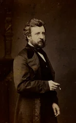 Porträt von Félix-Joseph Barrias, französischer Maler, carte de visite