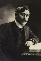 Porträt von Maurice Maeterlinck (1862-1949), Dramatiker, Essayist, französischsprachiger belgischer Dichter