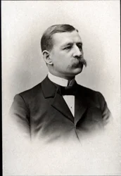 Porträt von Salomon August Andree (1854-1897), schwedischer Ingenieur, Physiker, Aeronaut und Polarforscher