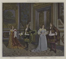 Szene aus einer Aufführung von Le Misanthrope, von Molière