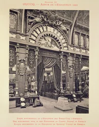 Das monumentale Tor der Ausstellung der Vereinigten Staaten von Amerika, aus 