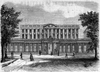 Architektur des 18. Jahrhunderts: Außenansicht des Rathauses von Bordeaux, Gironde (33)