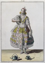 Eine Kreolin aus Lima, Peru (Farbstich)