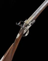 Feine und seltene französische Doppelflinten-Sportwaffe, ca. 1725