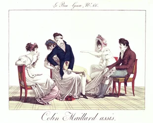 Ein Spiel von Colin-Maillard (Blinde Kuh), ca. 1810-20