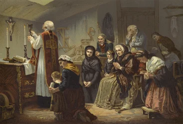 Eine Messe unter dem Terror, Frankreich, 1790er Jahre
