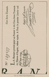 Ein Schein von Laws Royal Bank (1719)