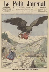 Ein Kind wird von einem Adler in den italienischen Alpen entführt