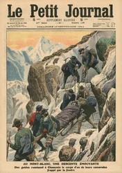 Ein bewegender Abstieg vom Mont Blanc, Illustration aus 