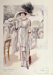Ein Stadtkleid, aus Les Grandes Modes de Paris