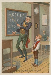 Ein junger Mann der Briefe