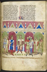 Add. MS 12228, f.223, Roman du Roy Meliadus de Leonnoys, c.1352 (Pergament)