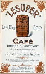 Werbung für Kaffee Lesuper, 20. Jahrhundert