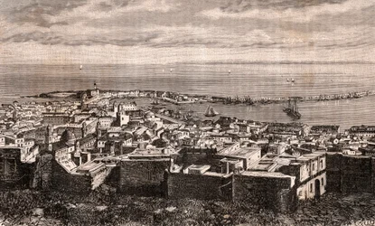Algier - Algerien - Gravur in „La France illustree: geographie, histoire, administration statistique“ von V.A. Malt-Brown. 1884