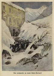 Eine Lawine am Großen St. Bernhard Pass, Schweiz, 1897