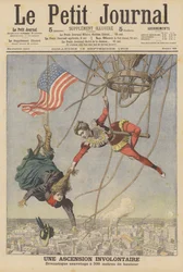 Ein unfreiwilliger Aufstieg (Farblithografie)