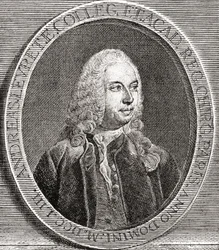 André Levret, 1703-1780. Französischer Geburtshelfer. Aus Les Heures Libres, veröffentlicht 1908.