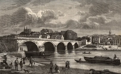 Angers - Département Maine-et-Loire, in der Region Pays de la Loire - Gravur in „France illustrée: Geographie, Geschichte, statistische Verwaltung“ von V.A. Malt-Brown. 1884