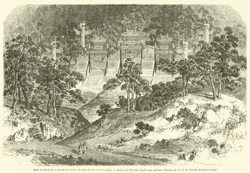 Triumphbögen am Eingang des Palastes des Himmels, Sommerpalast (Gravur)