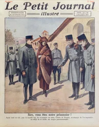 Verhaftung von Karl IV. und Königin Zita in Györ nach seinem zweiten gescheiterten Versuch, den ungarischen Thron zurückzuerlangen, Titelblatt von Le Petit Journal, 6. November 1921
