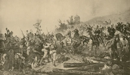 Ankunft bayerischer Truppen vor Paris, Deutsch-Französischer Krieg, September 1870