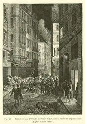 Ankunft des Herzogs von Orleans im Palais-Royal, am Abend des 29. Juli 1830, nach Horace Vernet
