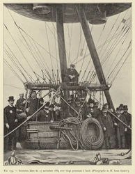 Freier Aufstieg am 17. November 1889 mit zwanzig Personen an Bord