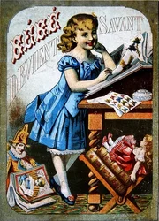 Baby wird Gelehrter, ca. 1870