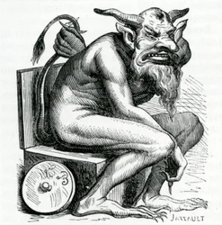 Belphegor, Illustration aus dem Dictionnaire Infernal von Jacques Albin Simon Collin de Plancy