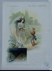 Berliquette die Fee, Werbung für Le Bon Marche, ca. 1900