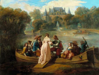 Bootsfahrt auf dem See des Schlosses