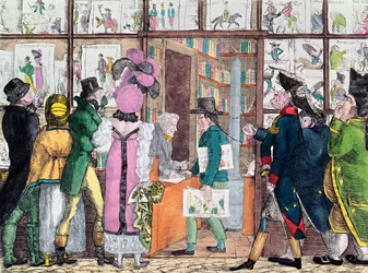 Buch- und Druckhändler, frühes 19. Jahrhundert