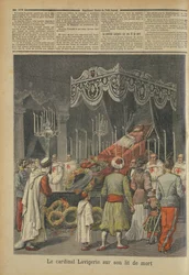 Kardinal Lavigerie (1825-92) auf seinem Sterbebett, aus Le Petit Journal, 17. Dezember 1892