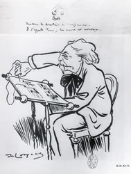 Karikatur von Gabriel Faure (1845-1924)