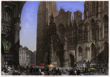 Kathedrale von Rouen (Gravur, ca. 1850)