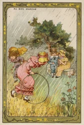 Vom Regen überrascht