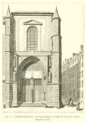 Kapelle Saint-Yves, Rue Saint-Jacques, an der Ecke der Rue des Noyers, abgerissen 1796
