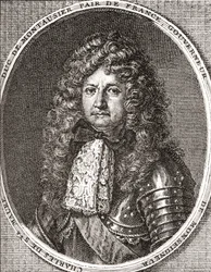 Charles de Sainte-Maure, duc de Montausier, französischer Soldat und Gouverneur des Dauphins, Louis le Grand Dauphin. Aus Les Heures Libres veröffentlicht 1908