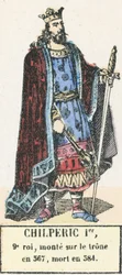 Chilperic I., 9. König, bestieg den Thron 567, starb 584