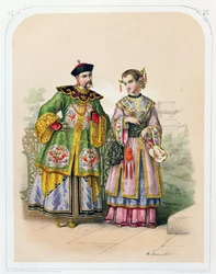 Chinesischer Herr und Dame, Mitte des 19. Jahrhunderts
