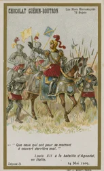 Chocolat Guerin-Boutron Handelskarte, Serie Historische Worte