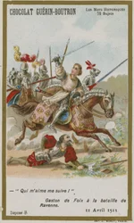 Chocolat Guerin-Boutron Handelskarte, Serie Historische Worte